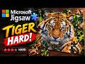 Microsoft Jigsaw TIGER Puzzle on HARD Can I Complete 