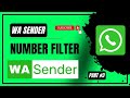Wa sender number filter  whatsapp numbers filter software  part 3  moiz technikal