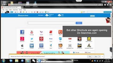 How to remove Do Searches from Internet Explorer.