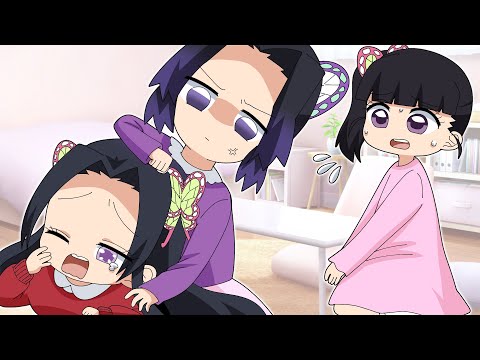キメツ学園】もしも幼児化した胡蝶三姉妹が大喧嘩したらどうなる