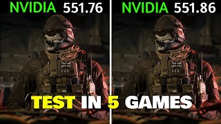 Nvidia Drivers 551.76 vs 551.86 | GTX 1650 - Test in 5 Games