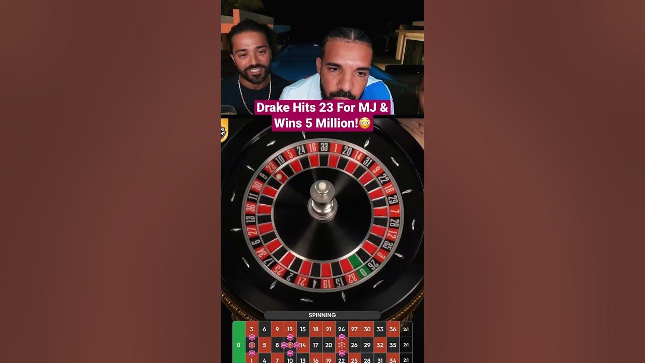 Drake Hits 23 On Roulette For MJ & Wins 5 Million!😳 #drake #roulette #michaeljordan #casino #bigwin