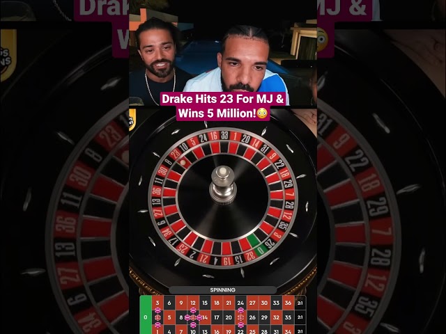Drake Hits 23 On Roulette For MJ & Wins 5 Million!😳 #drake #roulette #michaeljordan #casino #bigwin class=