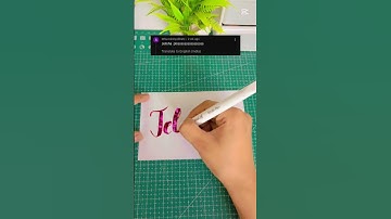 Writing my subscriber’s name 🤗 #youtubeshorts #calligraphy #brushpen #brushpencalligraphy