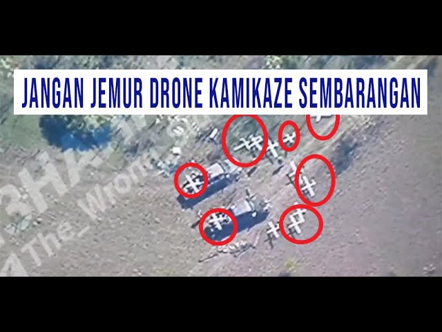 PARKIR SEMBARANGAN BELASAN DRONE UKRAINA DI PANEN RUSIA class=