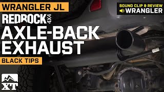 Jeep Wrangler JL RedRock 4x4 AxleBack Exhaust; Black Tips Sound Clip & Review