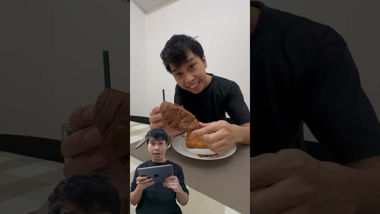 Trying the TRENDING authentic DUBAI CHOCOLATE CROISSANT 