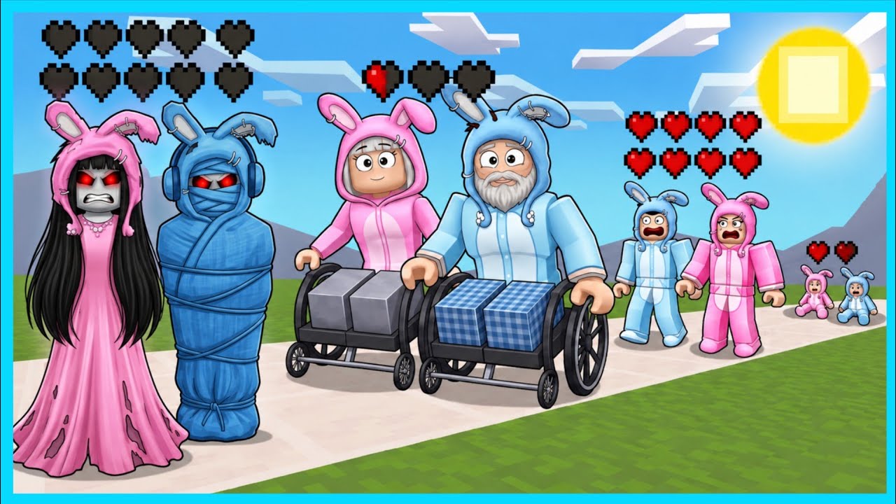 MIPAN & ZUZUZU Perjalanan Hidup Dari Bayi Sampai Tua Dan Jadi Hantu Menyeramkan! ROBLOX