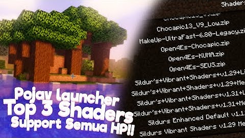 New!! Top 3 Shaders Pojav launcher Virgl!! No LAG!!