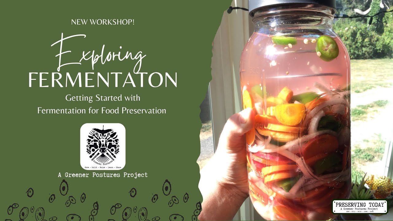 Online Workshop! Exploring Fermentation, Getting Started with Fermentation as Food Preservation