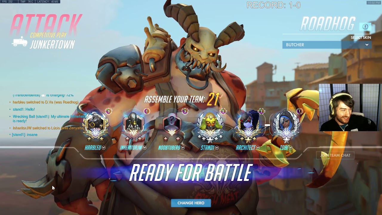 Overwatch Roadhog God Harbleu Showing His Gameplay Tricks