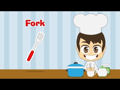 Learn Kitchen Tools In English For Kids تعليم أدوات المطبخ