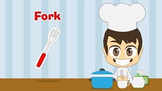 Learn ِKitchen Tools in English for Kids  - تعليم أدوات المطبخ باللغة الإنجليزية للاطفال