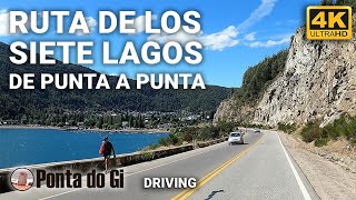 [4K] La RUTA más hermosa del MUNDO [Siete LAGOS]  COMPLETA real  #driving 2023 PATAGONIA ARGENTINA