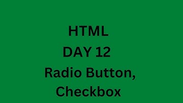 HTML for Beginners - Day 12 | Checkbox, Radio Buttons (BANGLA)