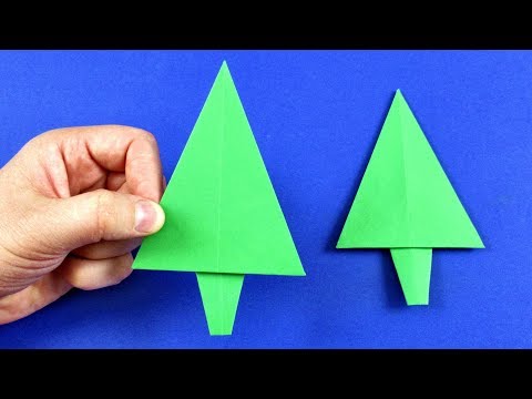 Елочка оригами из бумаги схема