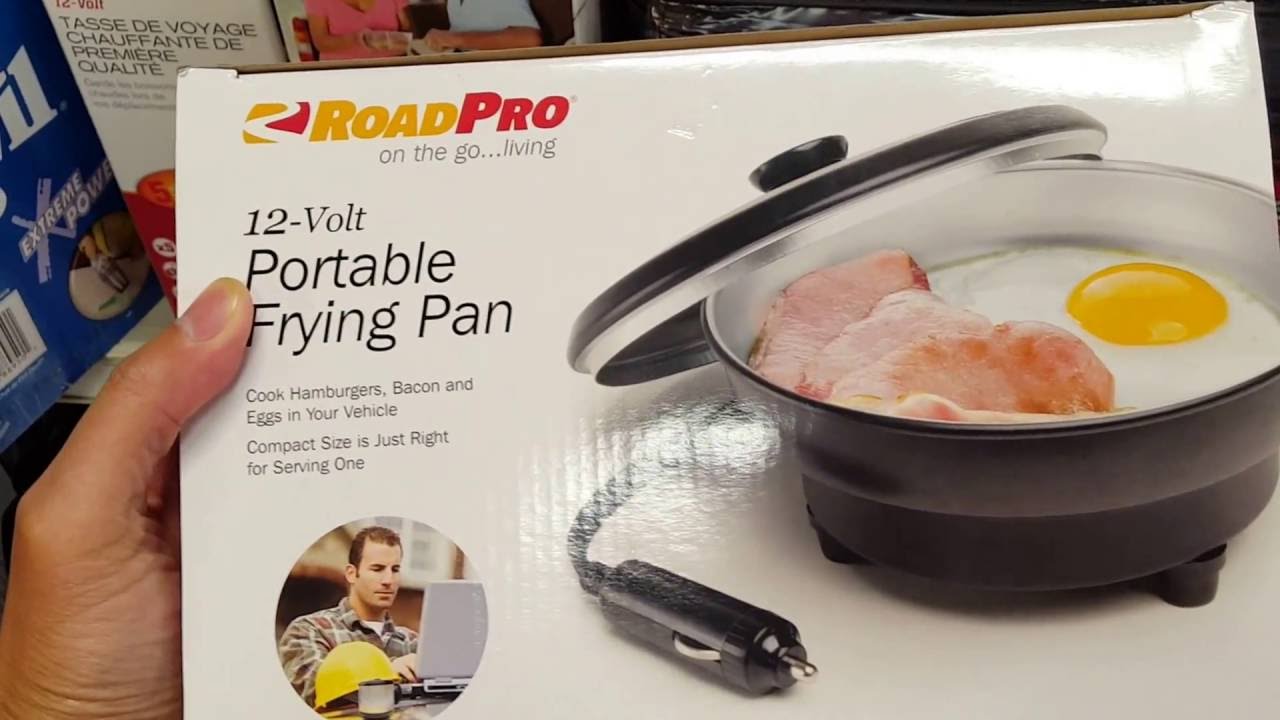 RoadPro 12 Volt Portable Electric Cooking Frying Pan with Non