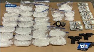 Homewood police announce arrests in drug bust and seizure of methamphetamine