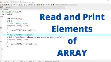 C program to read and print elements of array.