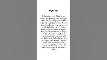 Stylistics. #linguistics #english #englishlinguistics #stylistics #grammar