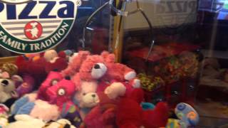 Winning A Red Monkey At The Barros Claw Machine