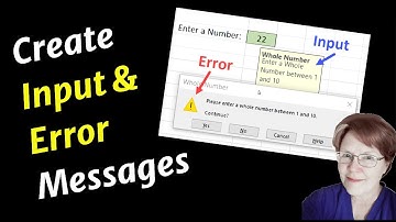 Prevent Bad Entries - Show Input and Error Messages with Excel Data Validation