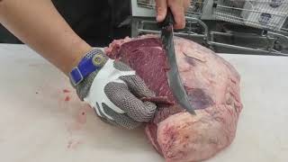 How To Cut Beef Topside Into Stirfry And Schnitzels.