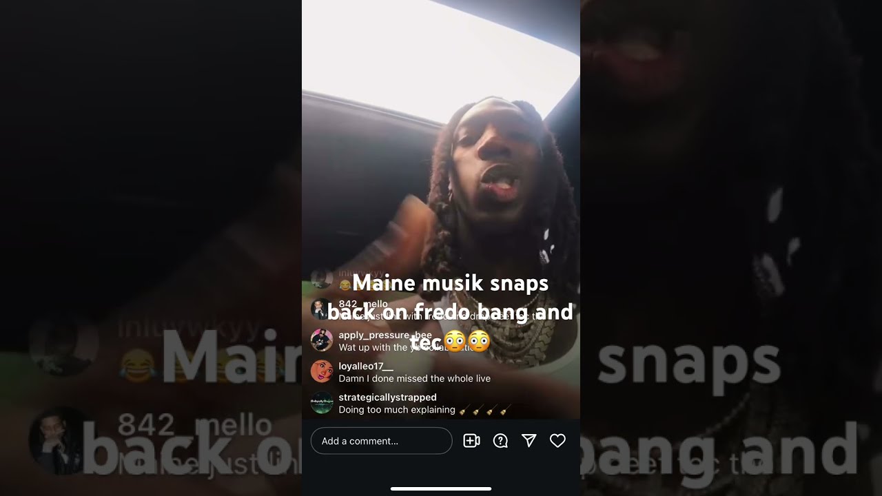 Maine Musik Snaps Back On Fredo Bang And Tec 