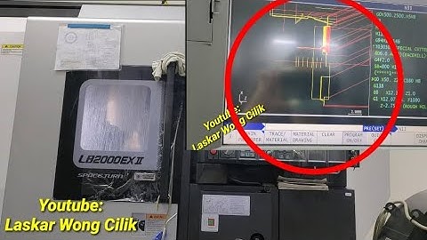Animated simulation check program cnc lathe Okuma LB2000EX ||