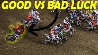 GOOD vs BAD LUCK at Seattle Supercross 2019 // JMC Racing