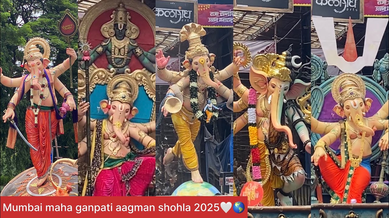 || MUMBAİ MAHA GANPATI AAGMAN SHOHLA 2025🤍🌎|| MUMBAİ GANPATI AAGMAN 2025🥰