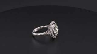 Edwardian 4.20 Ct plus solitaire diamond platinum ring