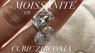 MOISSANITE vs CZ STONE  VIDEO COMPARISON