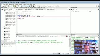 Python Numpy Lessons by using Spyder IDE - Lesson -1