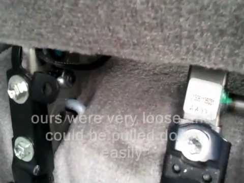how to fix 3rd row seat stuck closed in 2006 Toyota Sienna - YouTube
