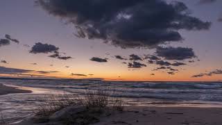 4K Time lapse of Sleeping Bear Dunes National Lakeshore overlooking lake Michigan