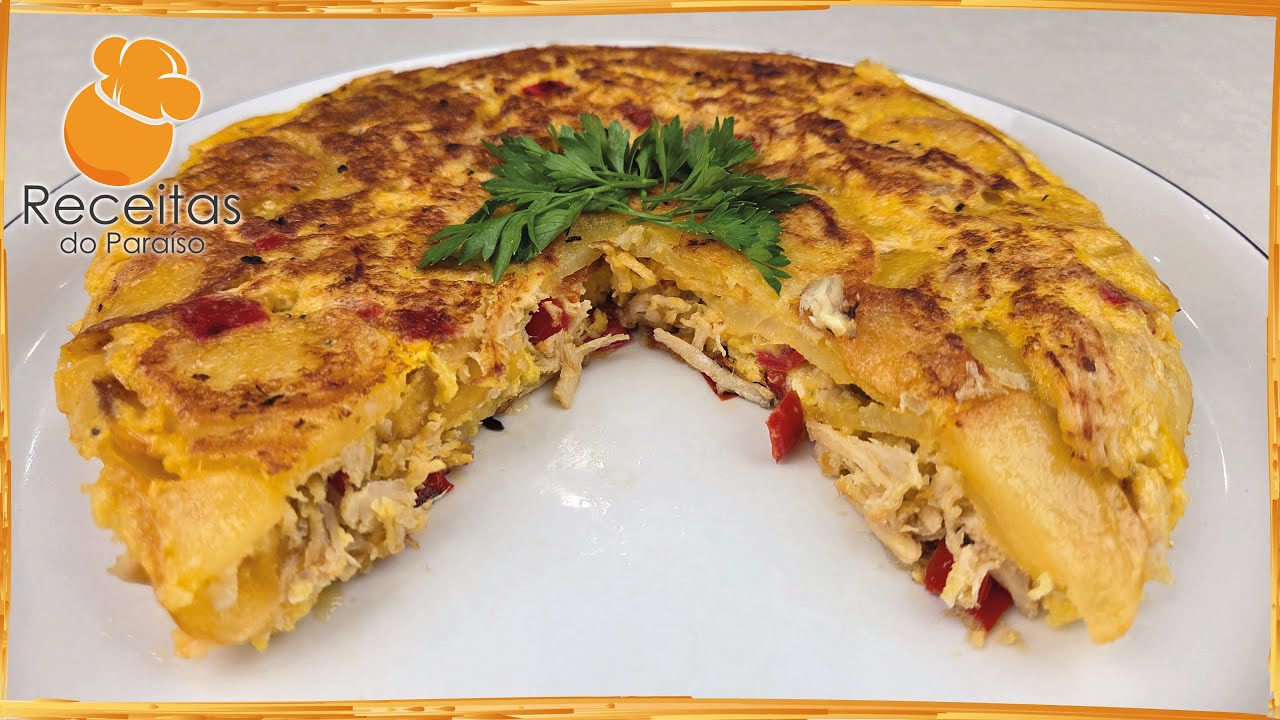 TORTILHA DE BATATAS E FRANGO |🍎Receitas do Paraíso