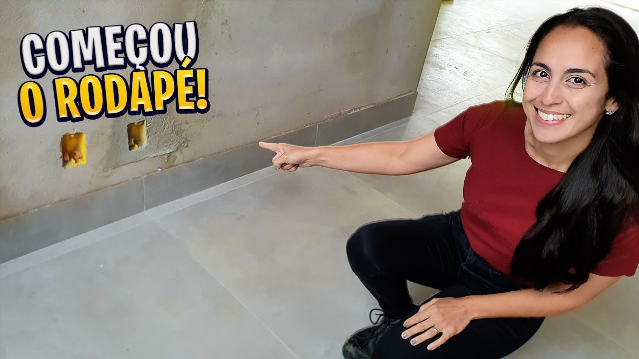 COMEÇAMOS COLOCAR O RODAPÉ *altura ótima* | DIÁRIO DE OBRA EP.154 - YouTube