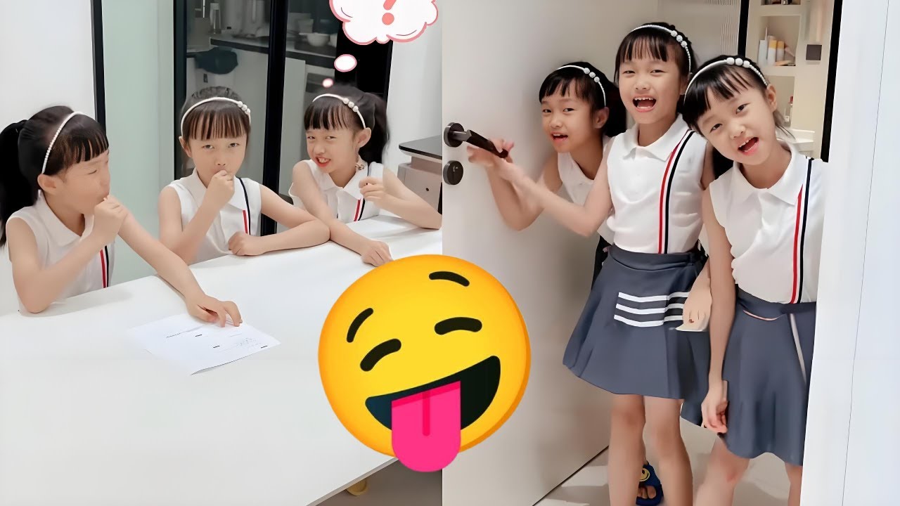 Mom sneaks a midnight snack and is caught by the triplets😂