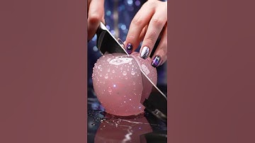 Satisfying Crystal apple Cutting in Slow Motion | ASMR Glass Slice 🍎✨ #satisfying #fruitcutting