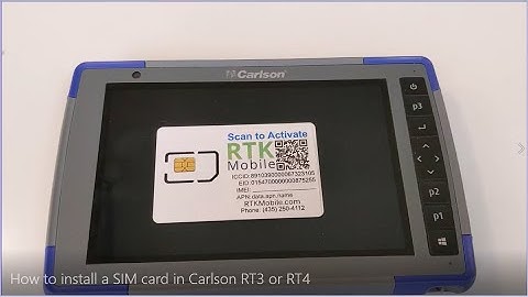 How to install a SIM card in a Carlson RT3 or RT4 Tablet