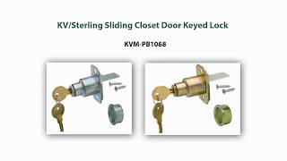 Knape and Vogt PB1068-US3 - KV/Sterling Sliding Closet Door Keyed Lock -  Keyed Different - EACH (Bright Brass), Hardware Hut