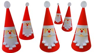 Santa Claus From Paper | Christmas Decoration Ideas | Christmas Craft Ideas | Paper Santa Claus DIY