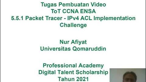 5.5.1 Packet Tracer – IPv4 ACL Implementation Challenge