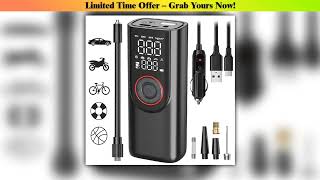 Top Wireless Tire Inflator Pump 6000mAh Electric Portable Car Air Compressor Fast Inflate Air Pump•