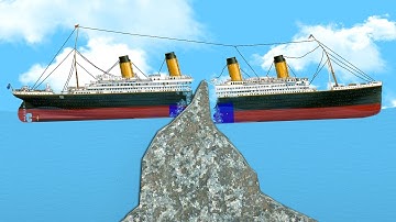 BREAKING THE TITANIC IN HALF WITH AN ICEBERG! - Floating Sandbox Gameplay