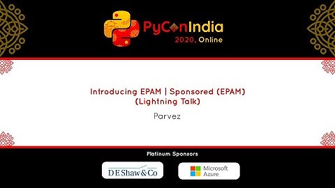 Sponsored Lightning Talk: Introducing EPAM - Parvez (EPAM)