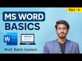 MS Word Part - 4 Beginner Tutorial | Learn Microsoft Word Step by Step