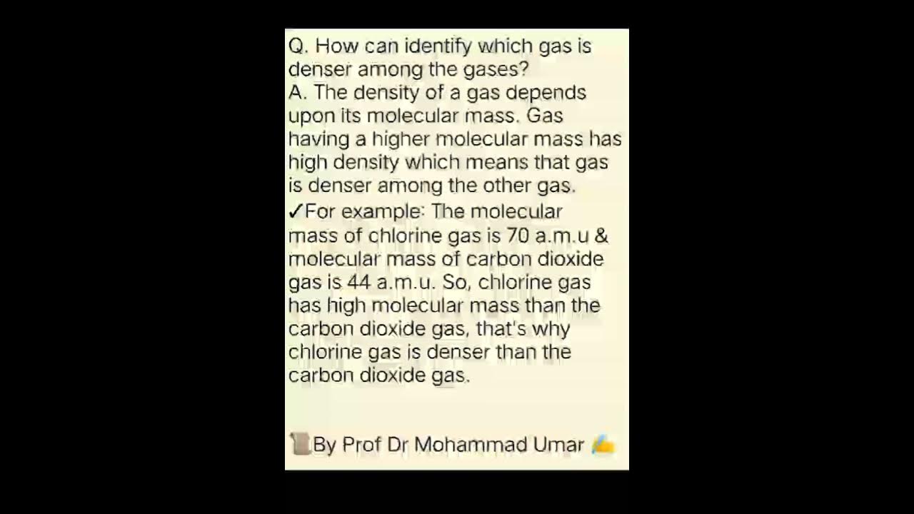 How can identify which gas is denser among the gases? & how hot air