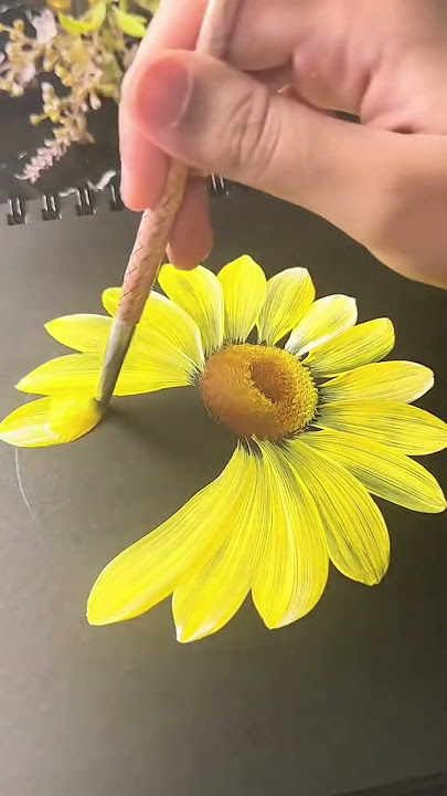 The process of making a sunflower picture #shorts